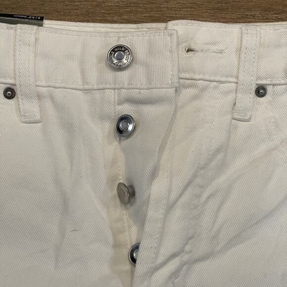 Wild Fable Target White highest rise denim distressed shorts NEW size 6 - Picture 2 of 6